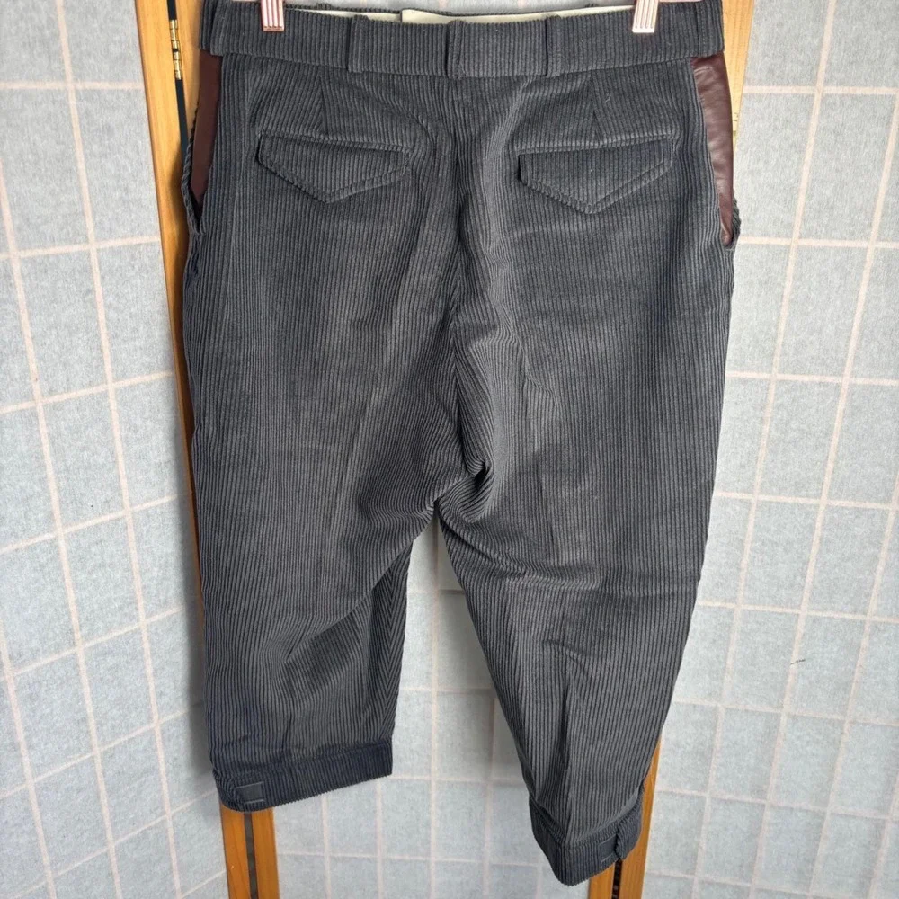 VTG‎ LL Bean Teska Comfort Cord Wool Blend Trouser Gray Hunting Pant Eng 33x19